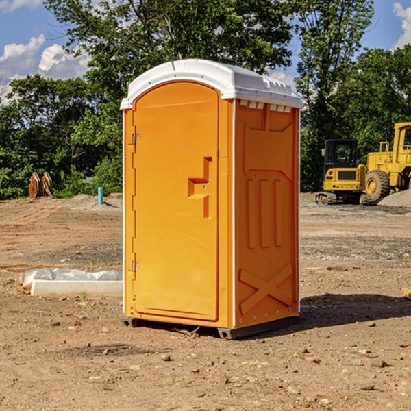 can i customize the exterior of the porta potties with my event logo or branding in Guyan